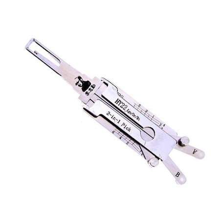 Original Lishi ORIGINAL LISHI: Hyundai/Kia HY22 2in1 Pick/Decoder Quad Lifter AG OLS-HY22-IGN-AG